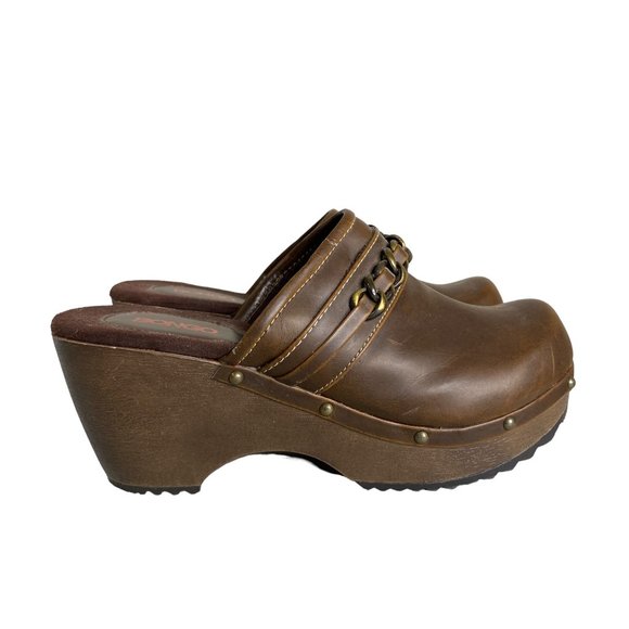 BONGO Shoes Vintage Y2k Brown Bongo Platform Mules Clogs Size 8